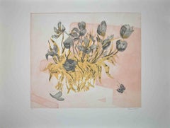 Flowers - Original Lithograph by Ferdinand Finne - 1960