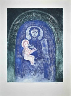 Virgin and Child  - Lithograph by Ferdinand Finne - 1990