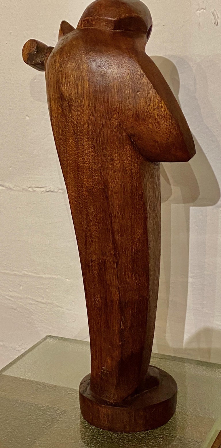 Ferdinand Parpan Art Deco Wood Sculpture Cubist Violinist at 1stDibs