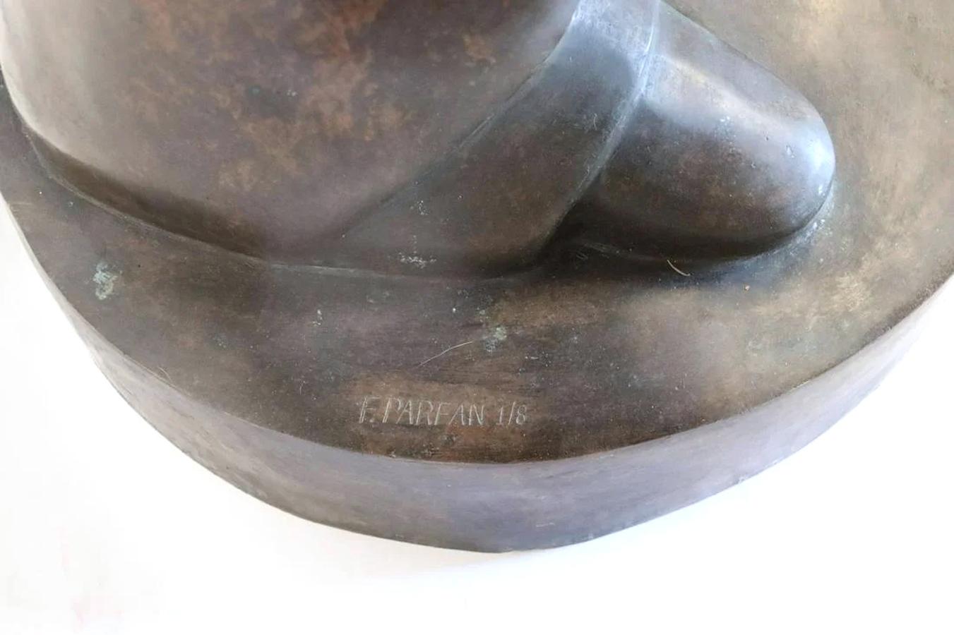 Ferdinand Parpan French Modern Life-Size Bronze Trumpet Player Sculpture For Sale 2