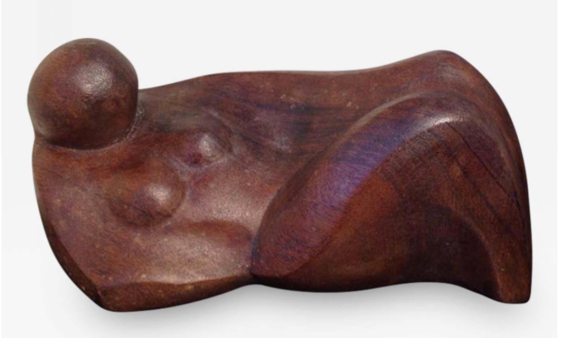 Lounging Nude - Sculpture by Ferdinand Parpan