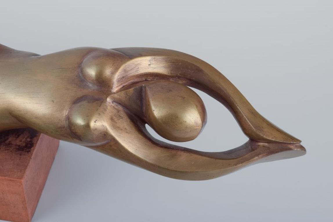 Moderno Ferdinand Parpan, scultore francese molto quotato. Scultura in bronzo di donna nuda in vendita