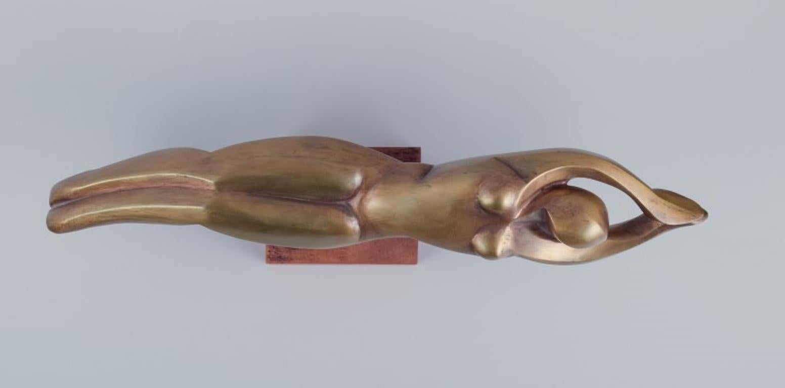 Francese Ferdinand Parpan, scultore francese molto quotato. Scultura in bronzo di donna nuda in vendita