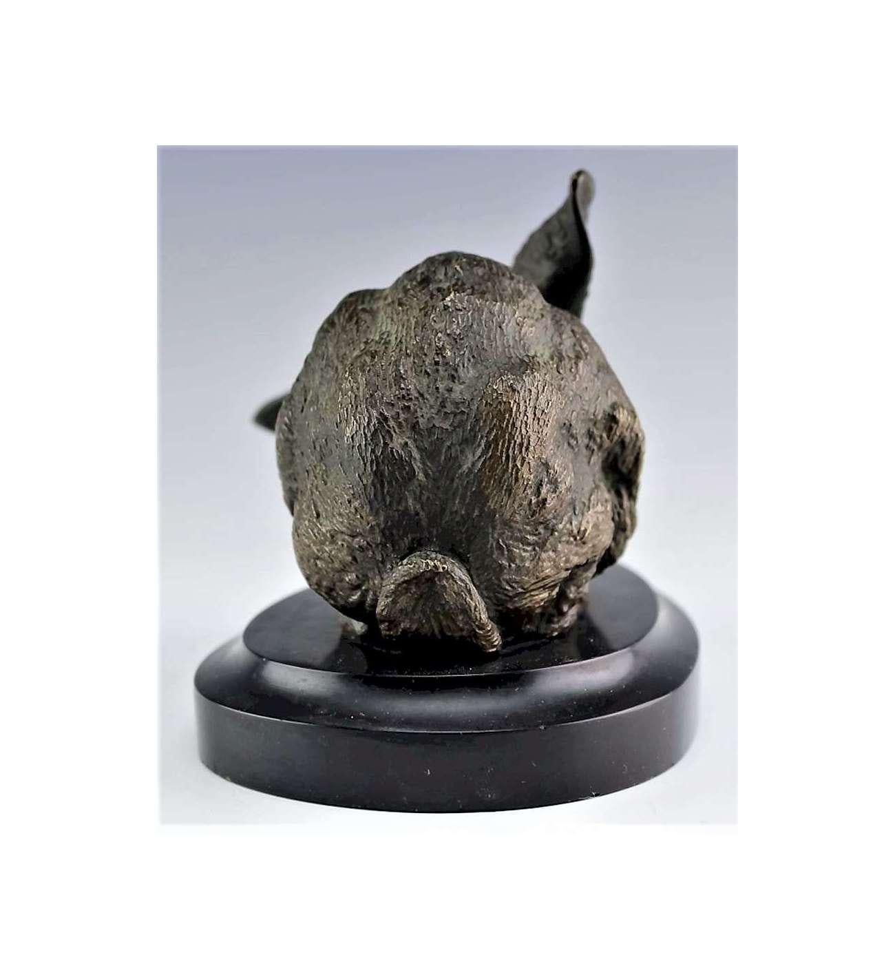 Escultura de liebre en bronce de + Ferdinand Pautrot (1832 - 1874) en venta 6