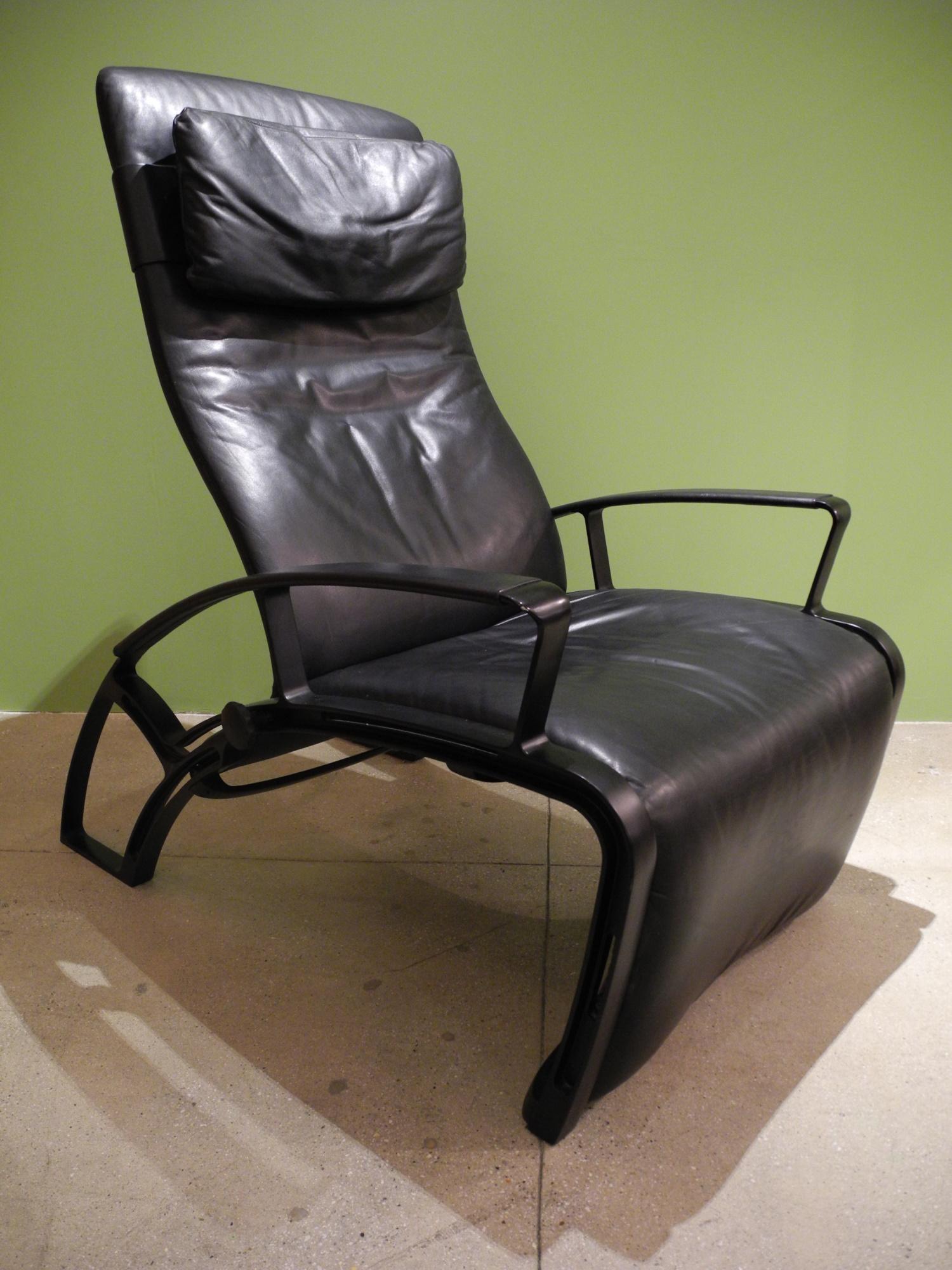 Leather Ferdinand Porsche Lounge Chair, Stamped, Limited series For Sale