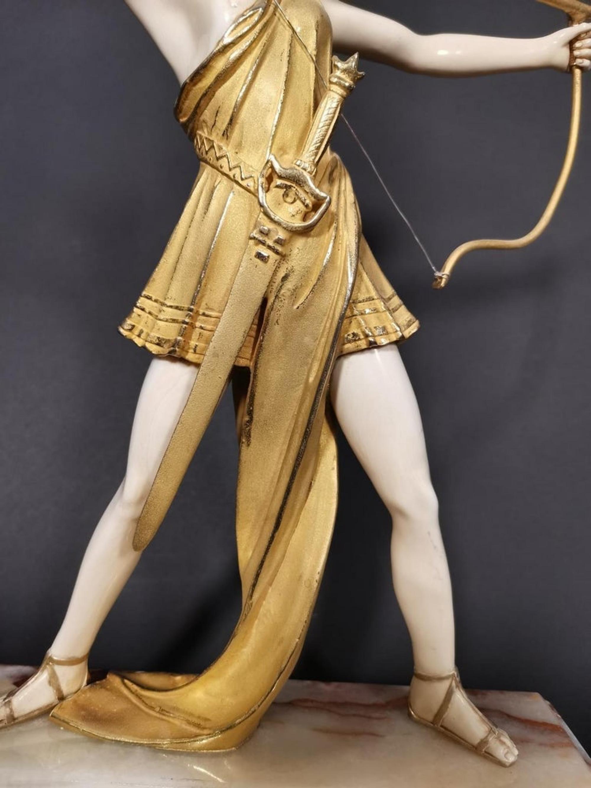 Baroque Ferdinand Preiss, Diana, an Art Deco Figurine 20th Century Sign