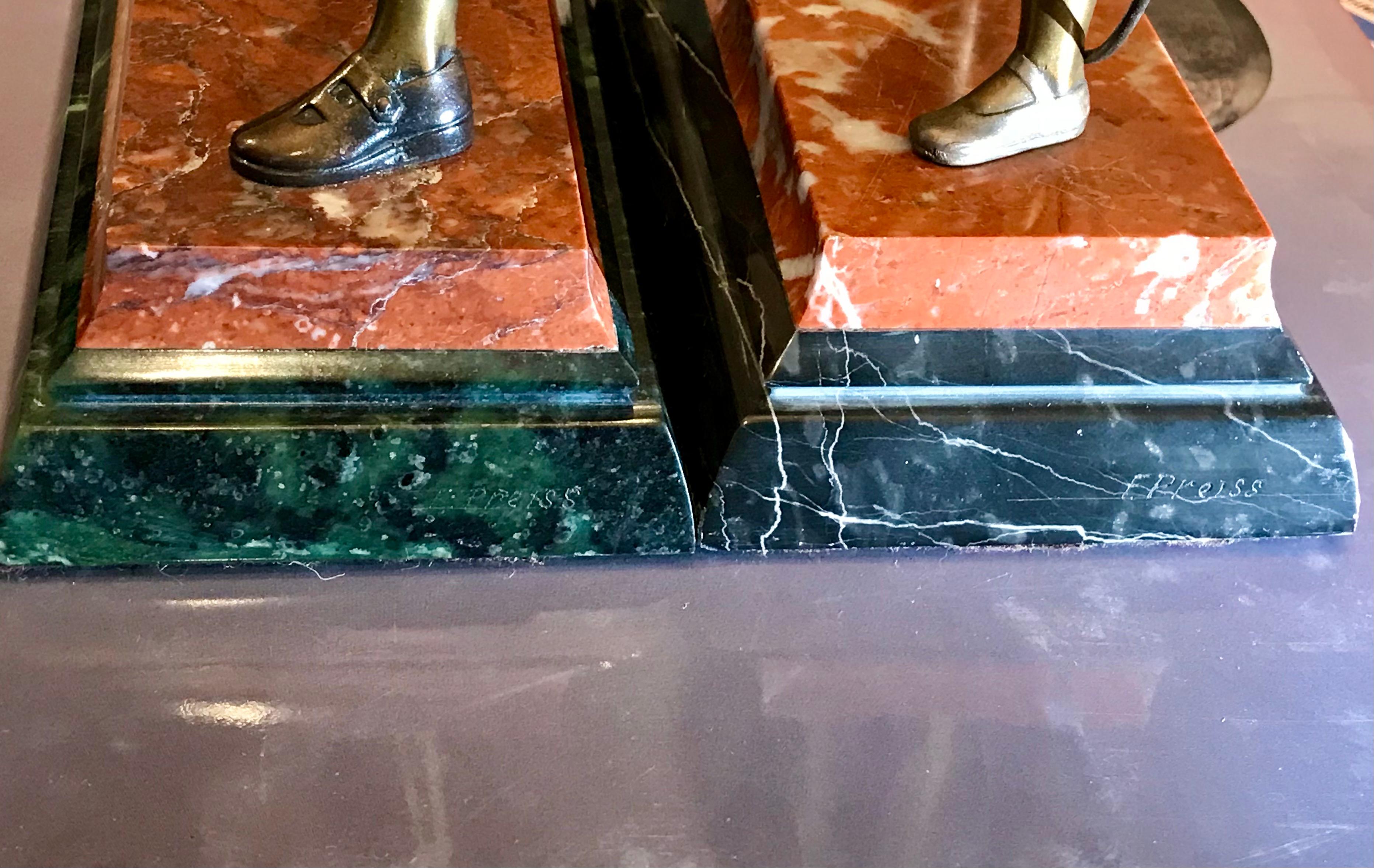 Ferdinand Preiss Hoop Girl And Sonny Boy Painted Bronze Figures For Sale 5