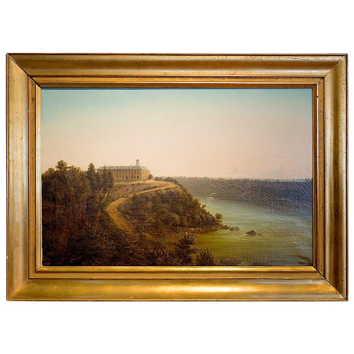 Clifton House Hotel Niagara Falls Painting by Ferdinand Richardt For Sale