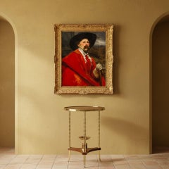 Ferdinand Roybet (French, 1840-1920) Portrait Painting of a Cavelier ca. 1900