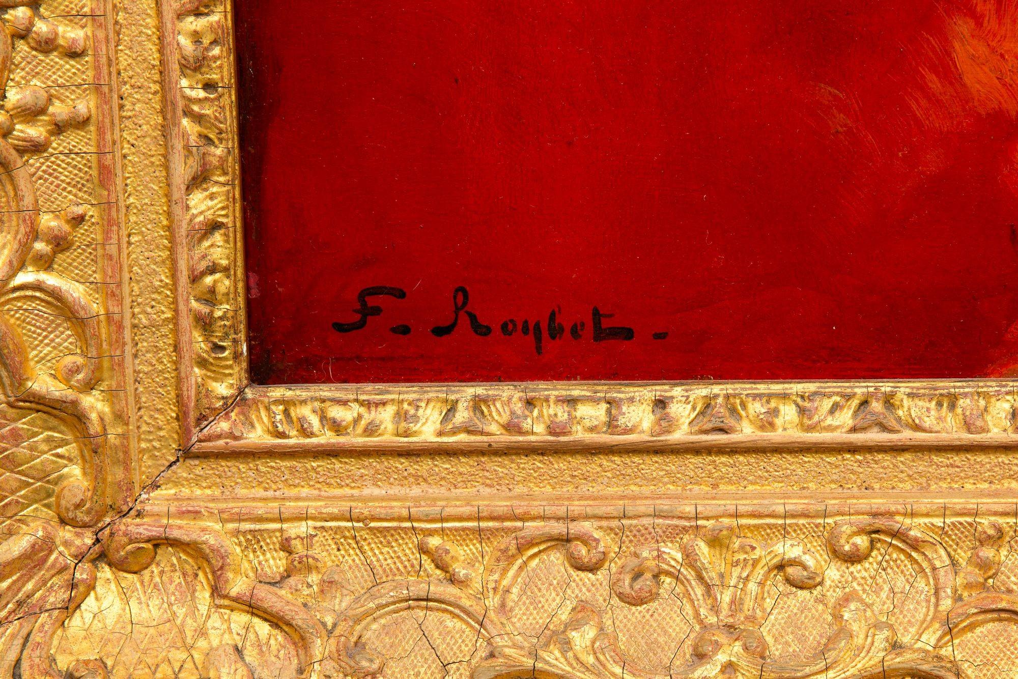 Ferdinand Roybet (französisch, 1840-1920) Porträtbild eines Caveliers ca. 1900 im Angebot 1