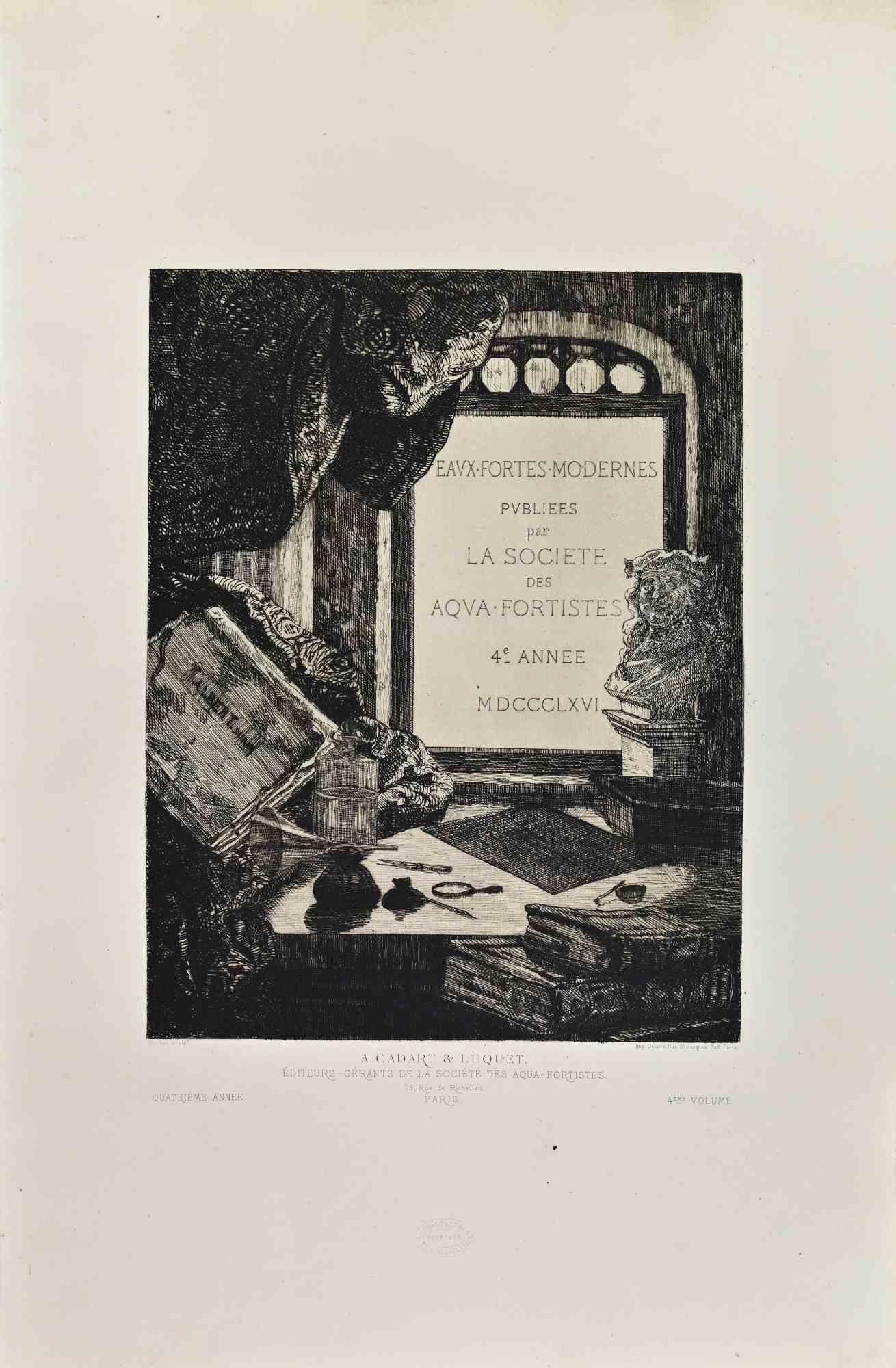 A Cadart & Luquet is a black and White etching realized by Ferdinand Roybet in the 1860s. 

Titled in the lower.

Image size: 34x24.

Very good impression with wide margins and a very fresh inking.

Realized for the "Société des Aquafortistes. Born