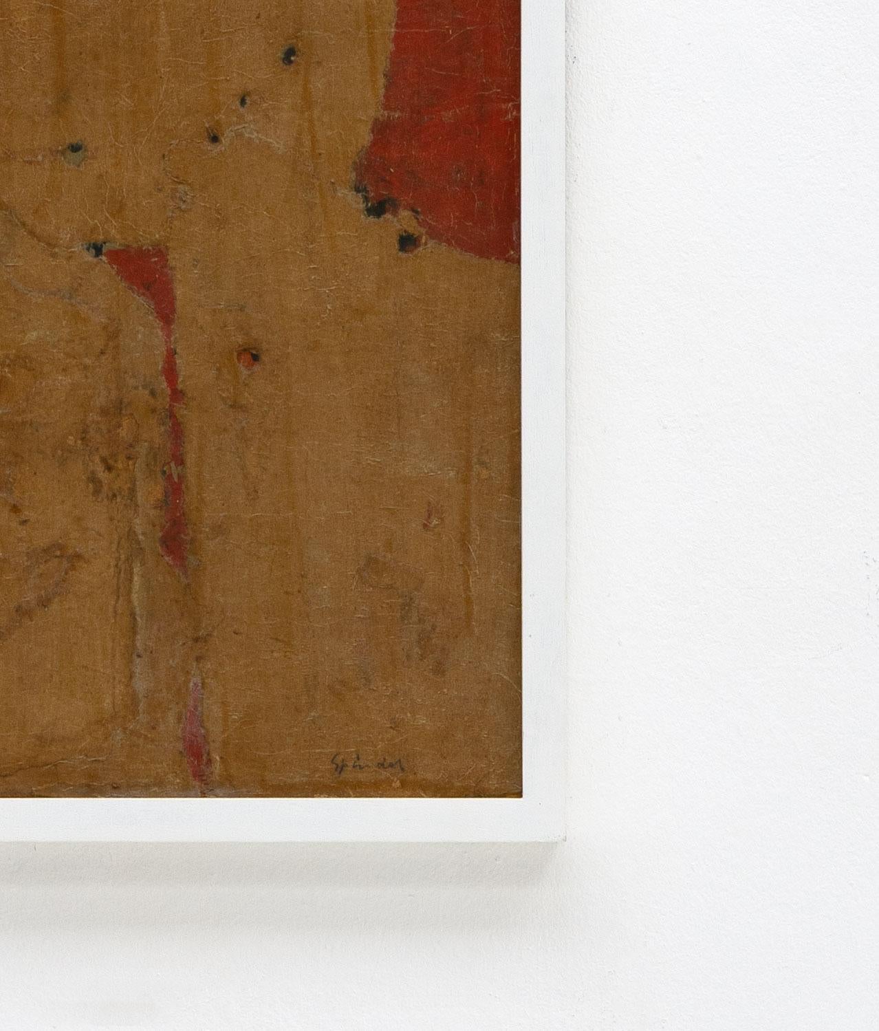 Técnica mixta abstracta sobre tabla del artista alemán de posguerra Ferdinand Spindel (1913 - 1980).

Ferdinand Spindel fue un pintor y diseñador gráfico autodidacta que se convirtió en una figura destacada de la comuna de artistas de
