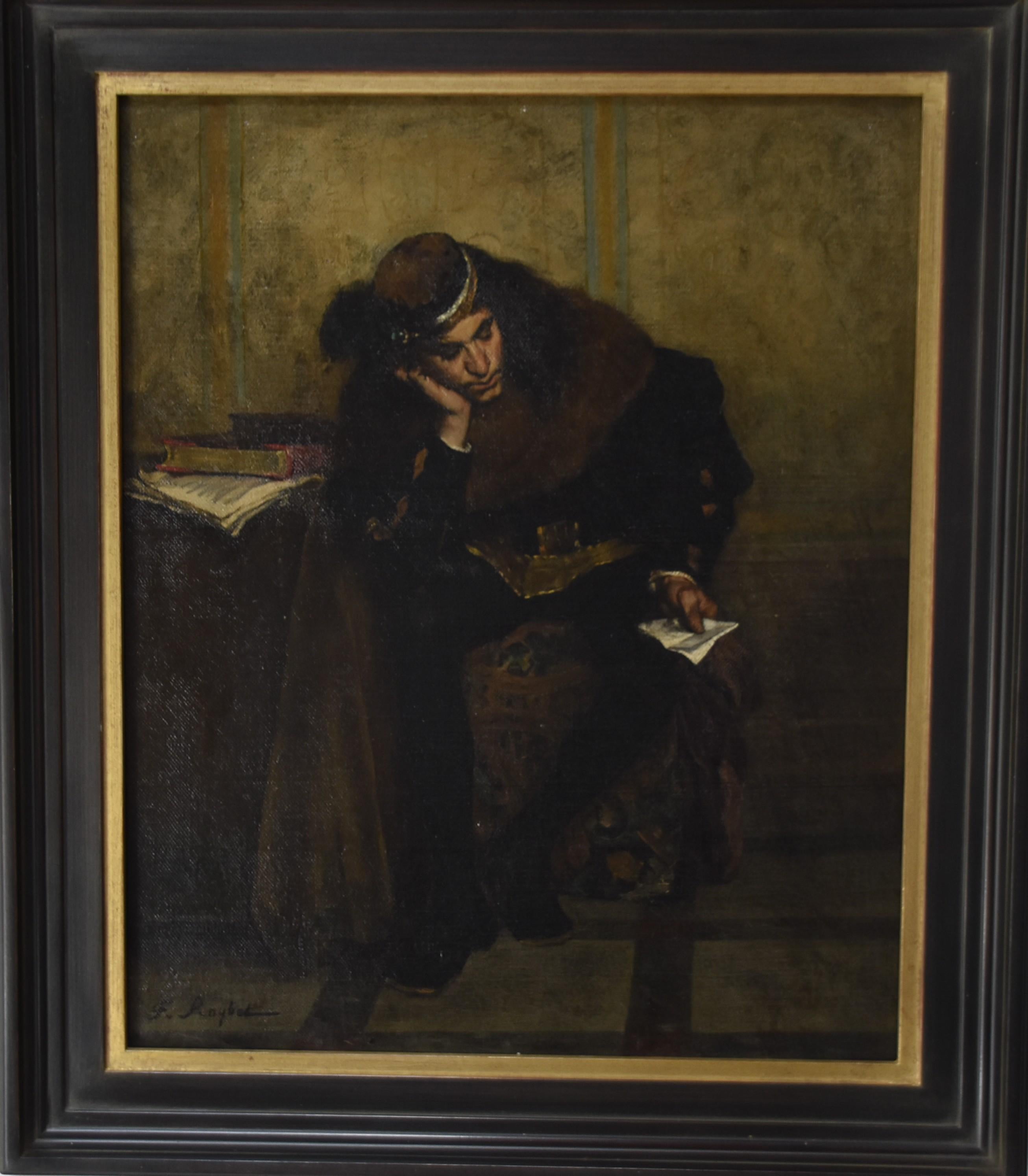 Ferdinand Roybet (1840-1920) A young man reading a letter, oil on canvas 2