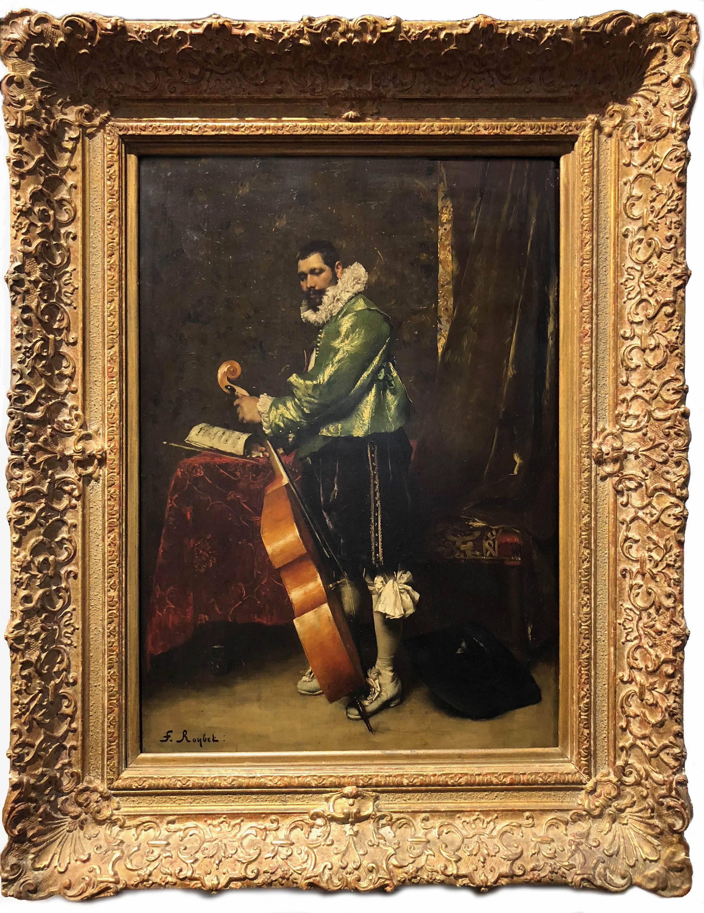 The Cellist - Painting by Ferdinand Victor Leon Roybet 