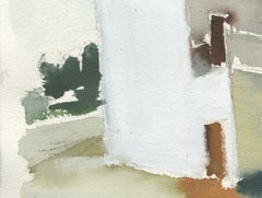 VFD 3, acquerello, senza cornice, Paesaggio industriale, opera su carta, Edificio