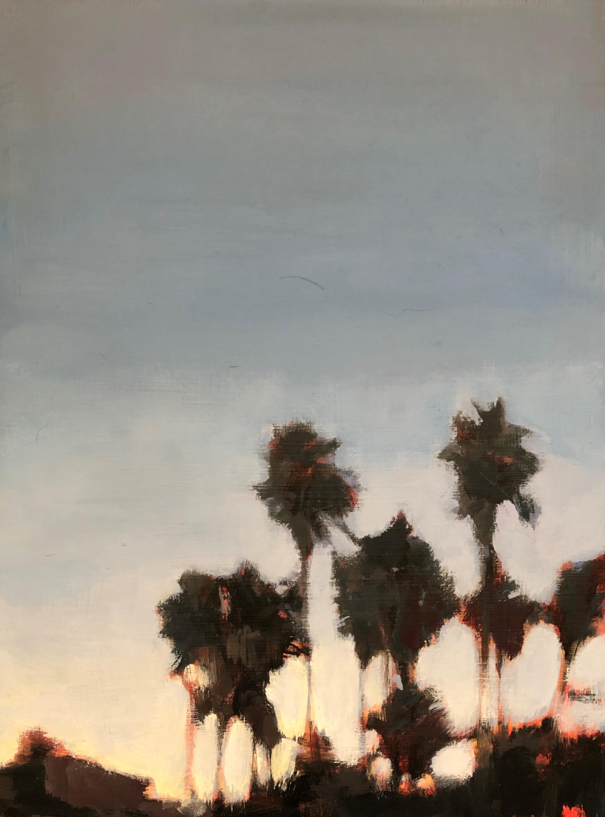 Ferdinanda Florence Landscape Painting - Waterman Palms No. 6, California, Palm Trees,  Landscape, Trees, optimistic