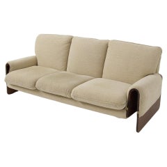 Ferdinando Buzzi Sofa Modell „Tiffany“ aus Holz und Stoff für Brunati