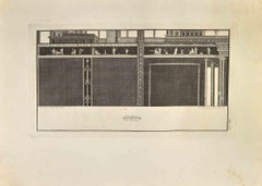 Arquitecturas romanas antiguas - Aguafuerte Ferdinando Campana - Siglo XVIII