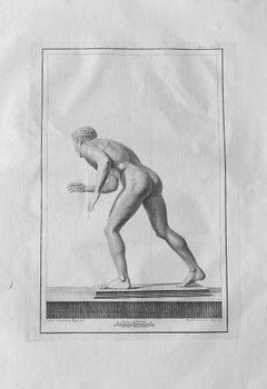 Statua romana antica - Acquaforte di Ferdinando Campana  - 18° secolo