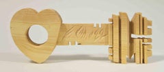 La chiave del cuore - Scultura in legno di F. Codognotto - 2023