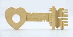 The Key to Heart - Wooden Sculpture by Ferdinando Codognotto - 2023