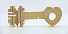 The Key to Heart - Wooden Sculpture by Ferdinando Codognotto - 2023