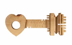 La llave del corazón - Escultura de madera de Ferdinando Codognotto - 2023