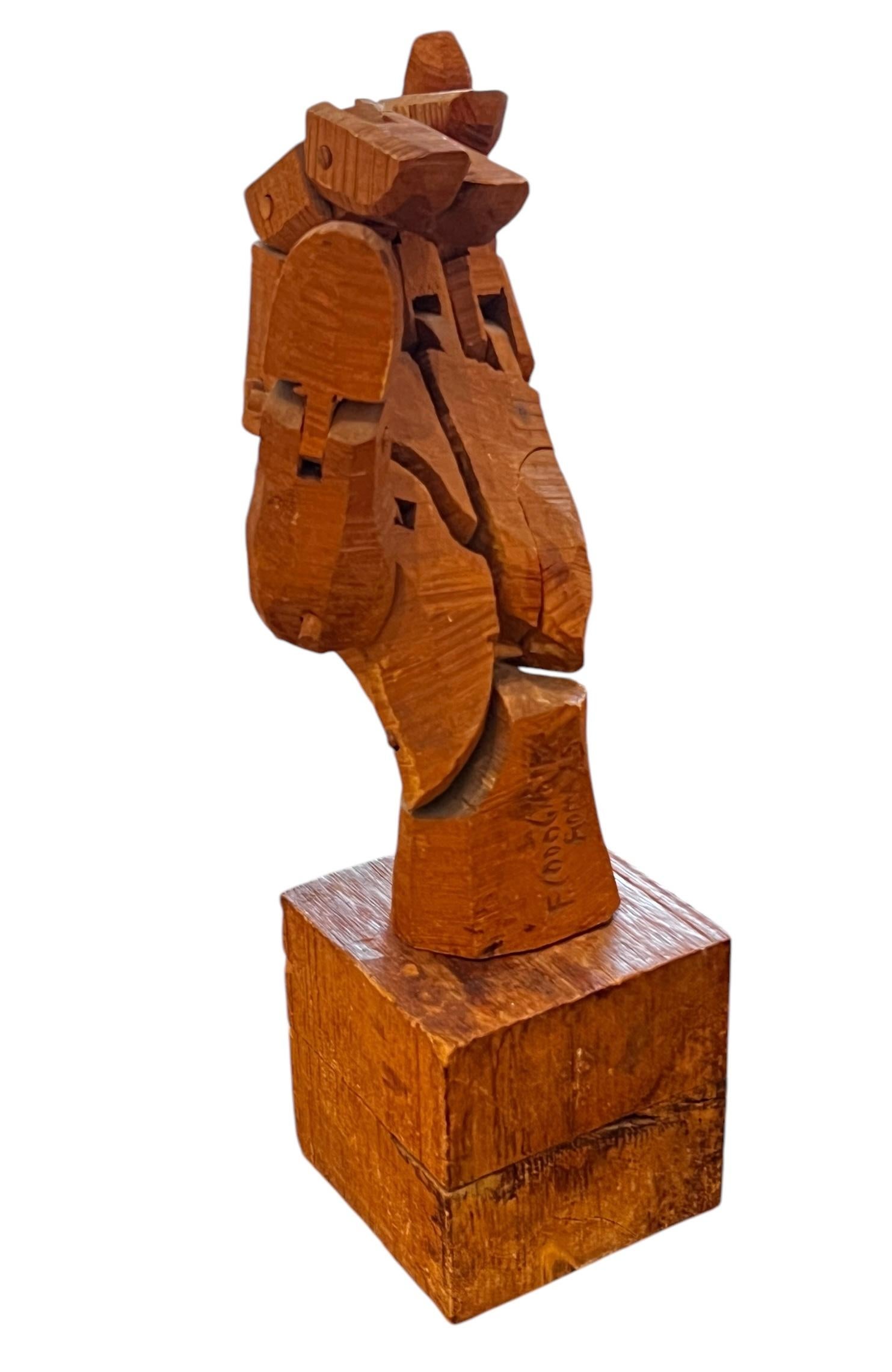 Moderno Scultura a mano in legno di Ferdinando Codognotto, Roma, 2015 in vendita