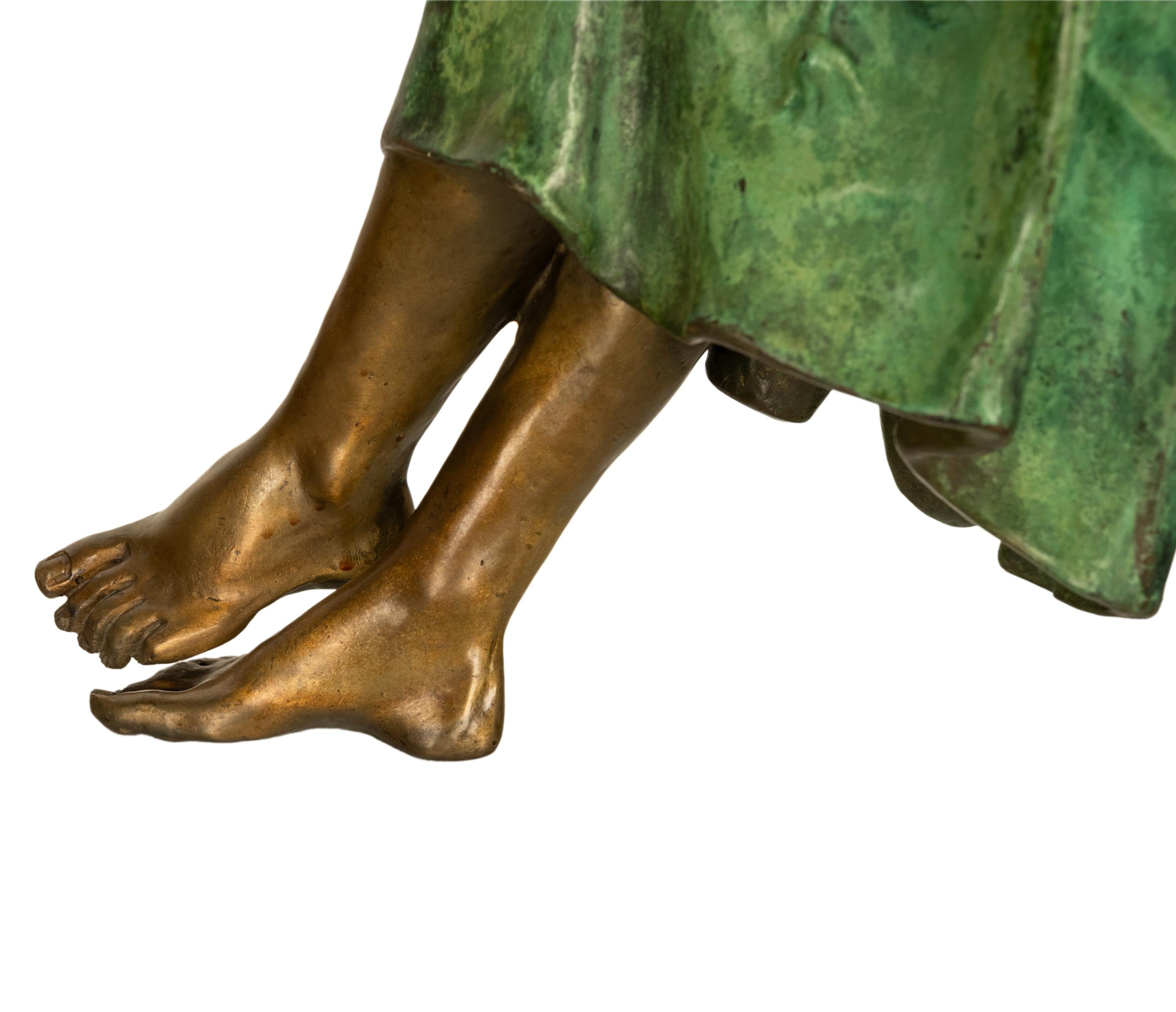 Antike italienische Jugendstil-Figur eines arabischen Mädchens aus kalt bemalter Bronze, 1900 im Angebot 9