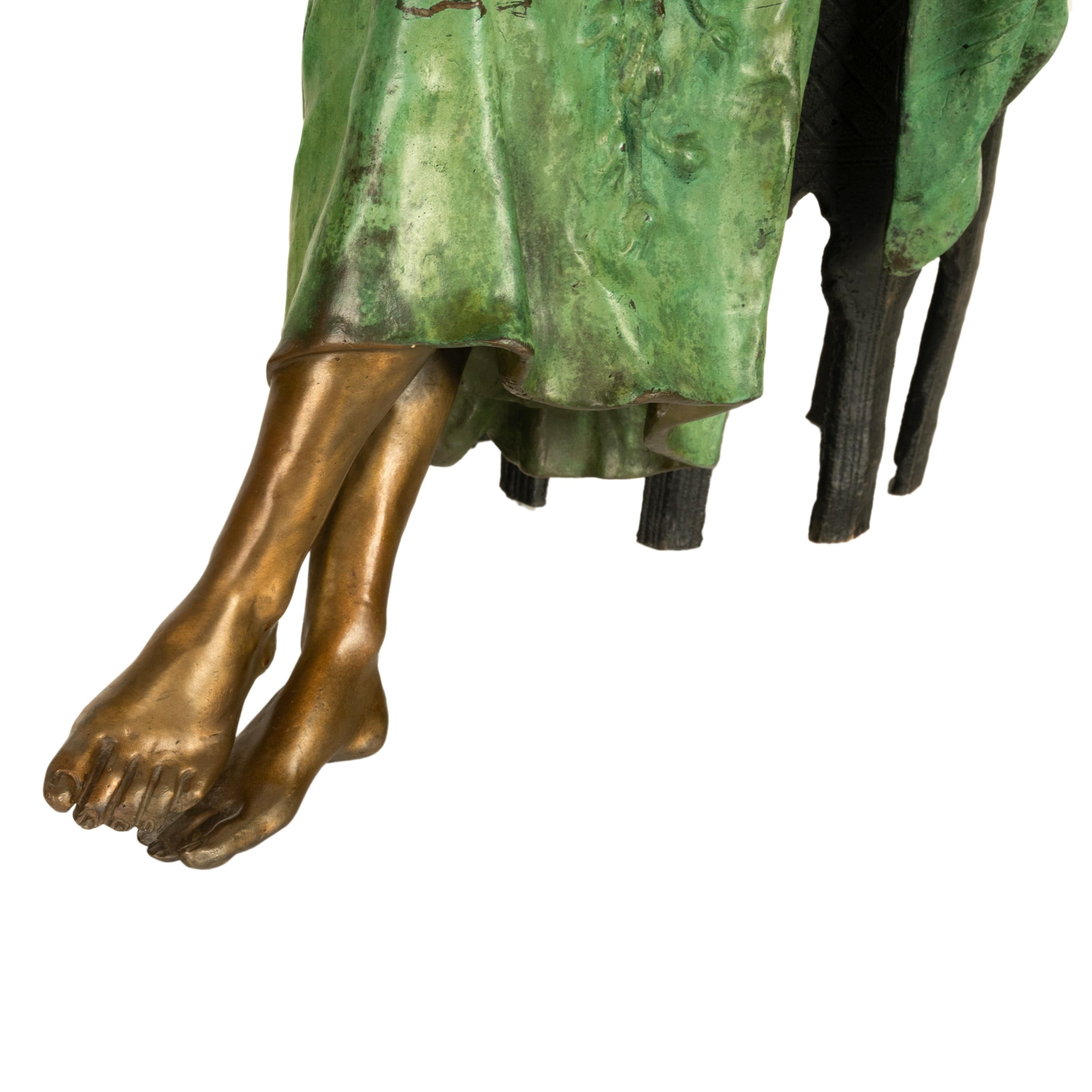 Antike italienische Jugendstil-Figur eines arabischen Mädchens aus kalt bemalter Bronze, 1900 im Angebot 10