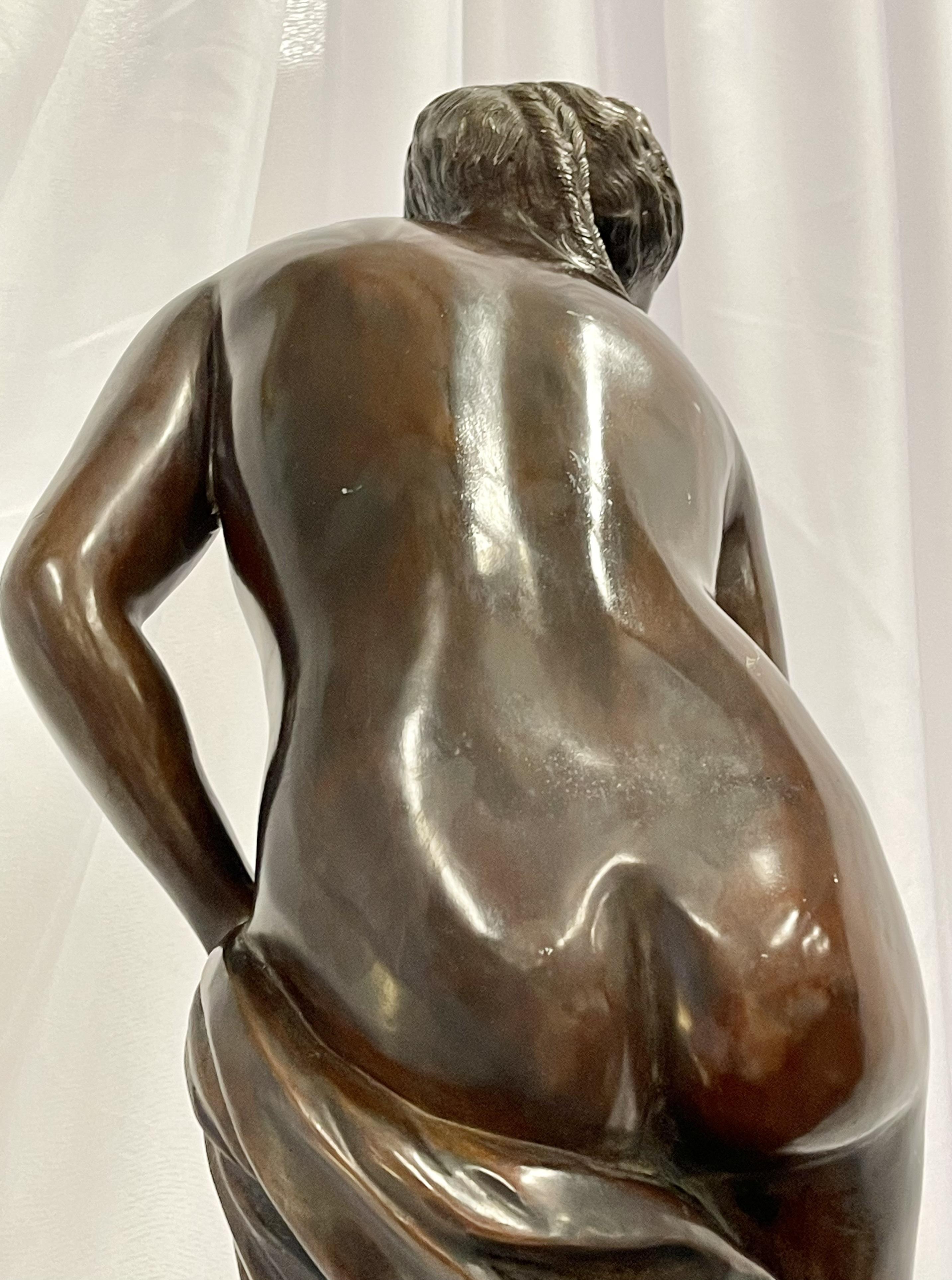 Ferdinando Deluca Sculpture of a Nude on a Marble Base 8