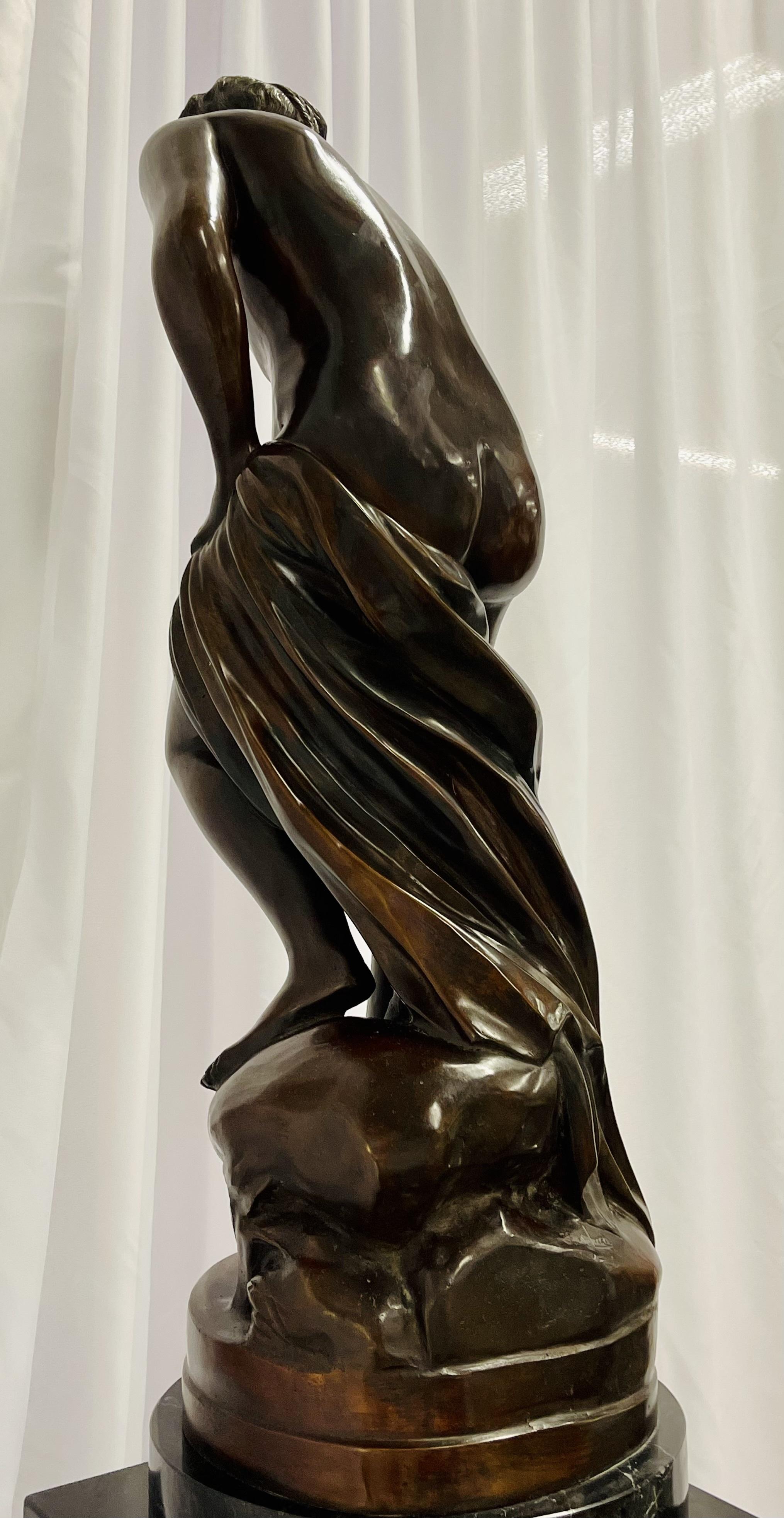 Ferdinando Deluca Sculpture of a Nude on a Marble Base 9