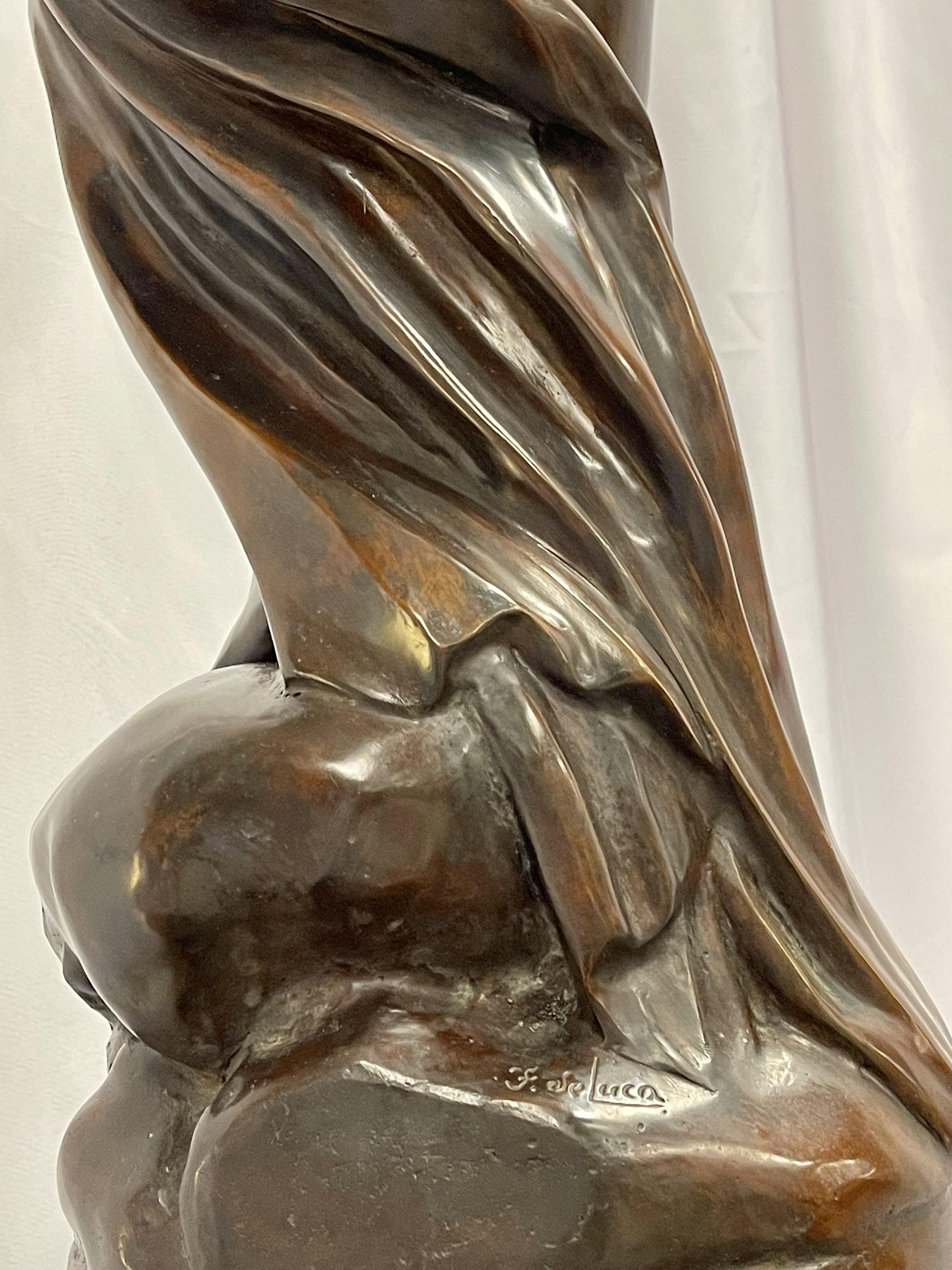 Ferdinando Deluca Sculpture of a Nude on a Marble Base 12