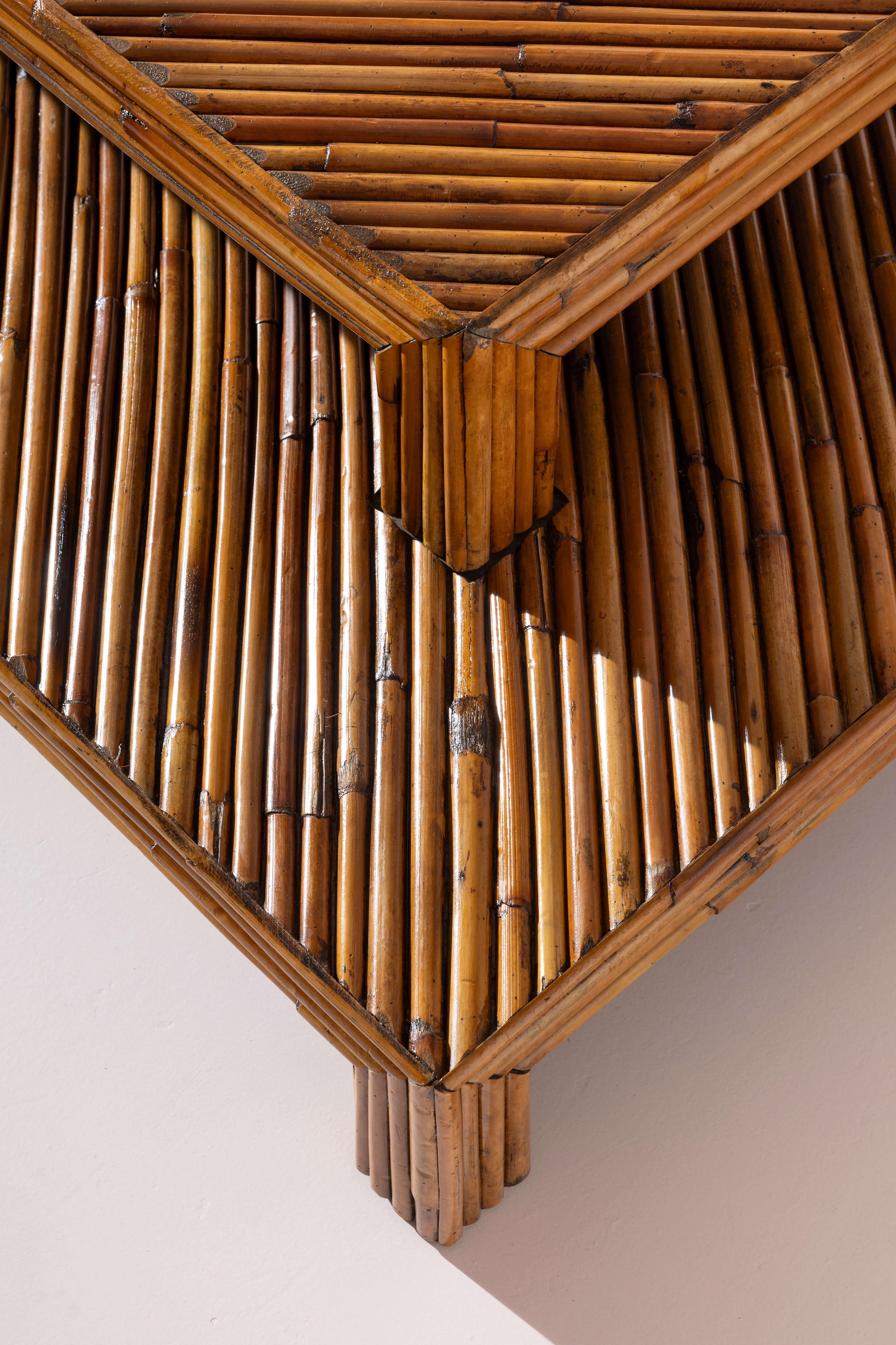 Ferdinando Loffredo pair of bamboo coffee tables, Italy, 1960s In Good Condition For Sale In Chiavari, Liguria