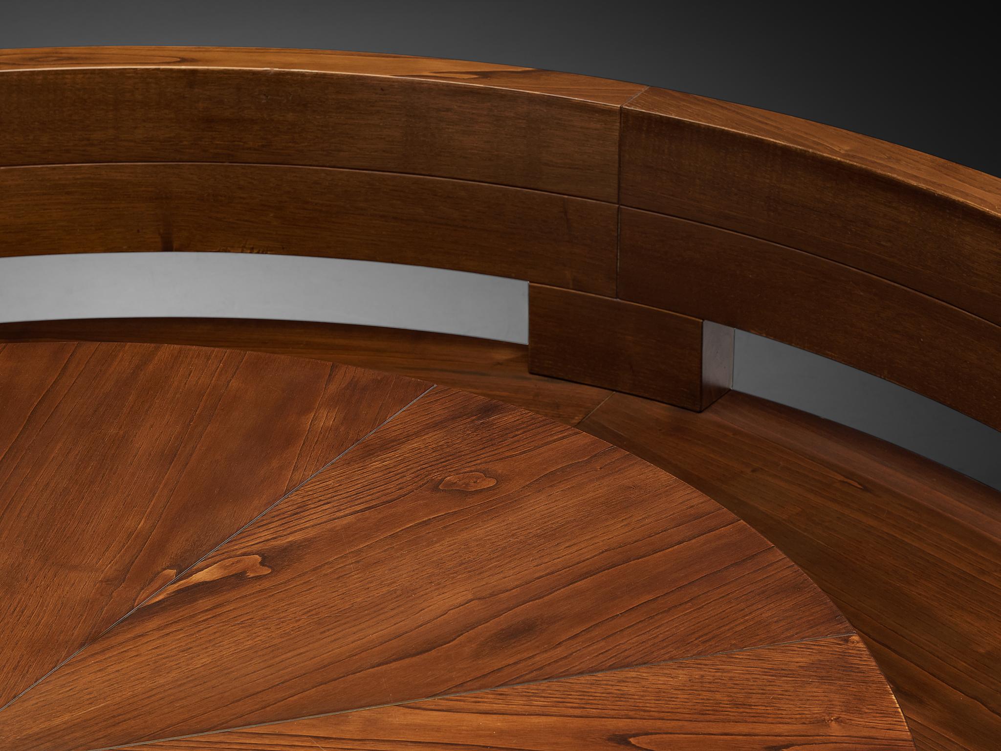 Ferdinando Meccani 'Circolare' Dining Set with Table and Bench in Ash Wood For Sale 4
