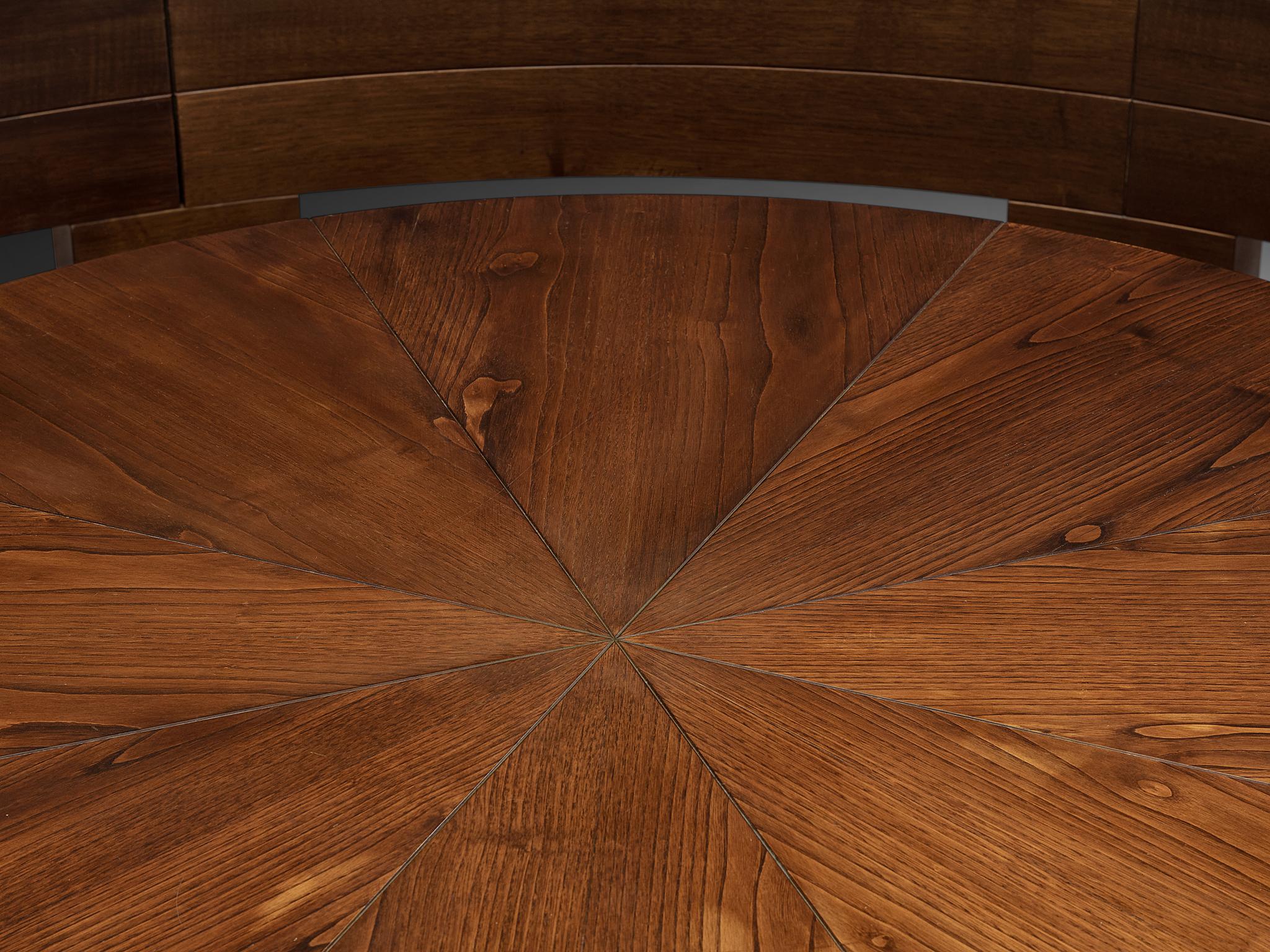 Ferdinando Meccani 'Circolare' Dining Set with Table and Bench in Ash Wood For Sale 3