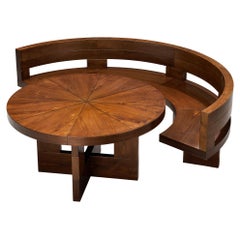 Ferdinando Meccani 'Circolare' Dining Set with Table and Bench in Ash Wood