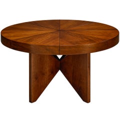 Ferdinando Meccani 'Circolare' Dining Table or Center Table in Walnut