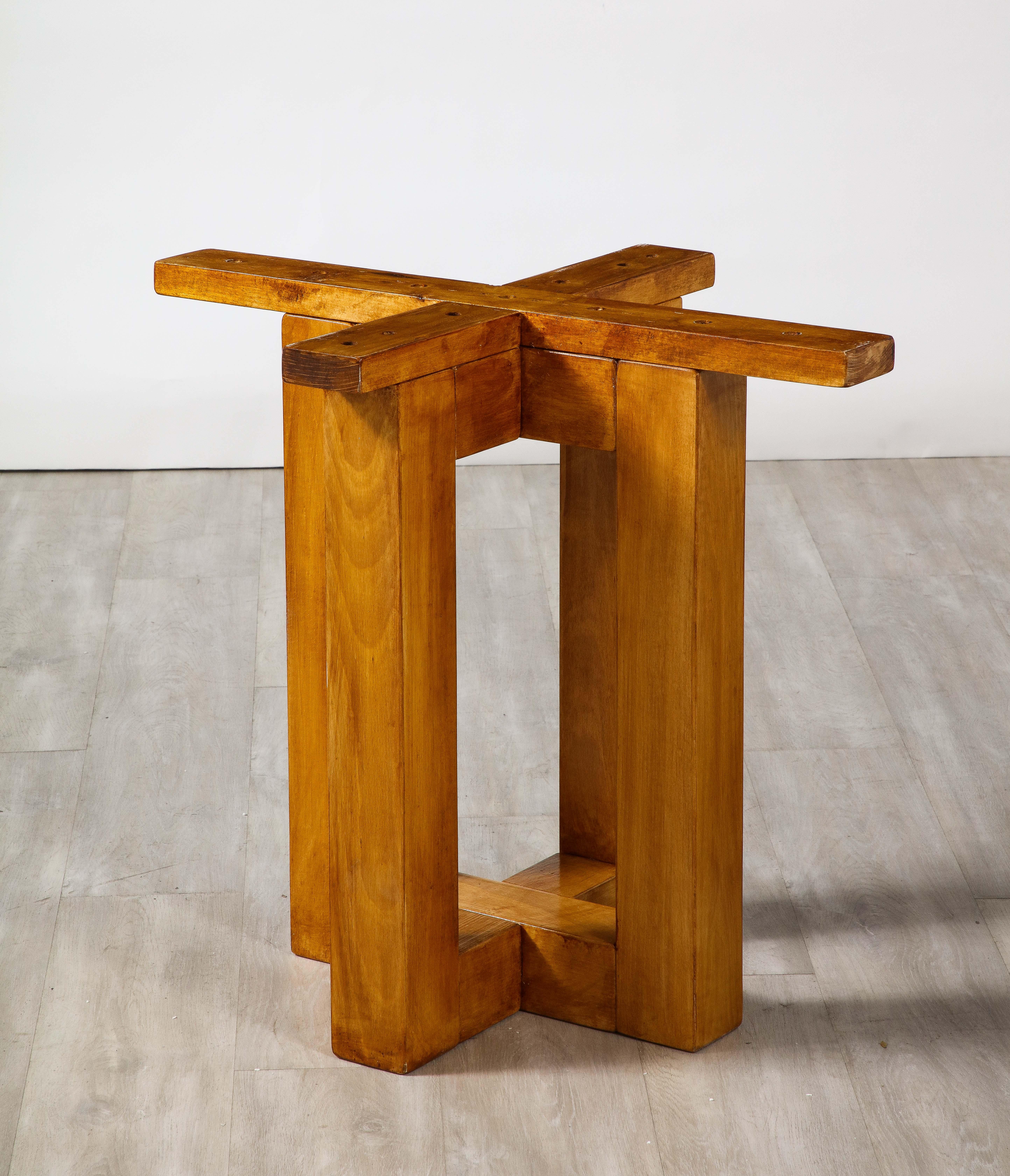 Ferdinando Meccani Travertine, Wood Dining Table or Center Table, Italy, 1970's  11