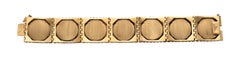 Ferdinando Trainotti 18k Yellow Gold Hand-Painted Porcelain Portrait Bracelet 8"