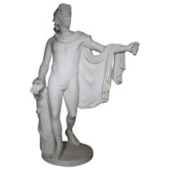 Ferdinando Vichi Lifesize Marble Figure "Apollo Belvedere"