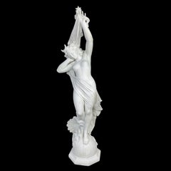 FERDINANDO VICHI 1875-1945  Marmo figurato femminile Selene  Statua .