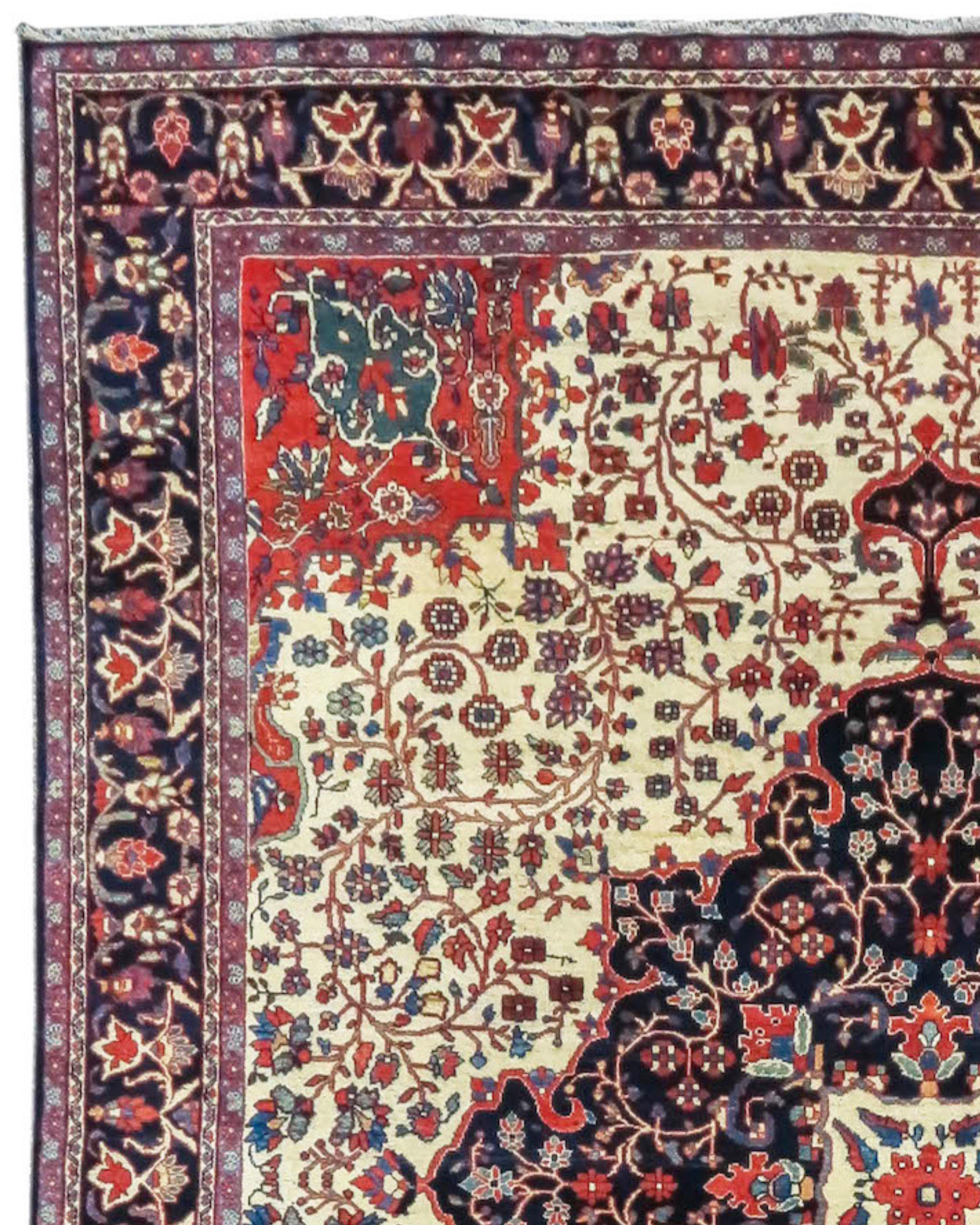 Hand-Knotted Fereghan Carpet, c. 1900 For Sale