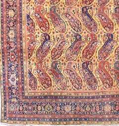 Antique Persian Fereghan Carpet, Late 19th Century