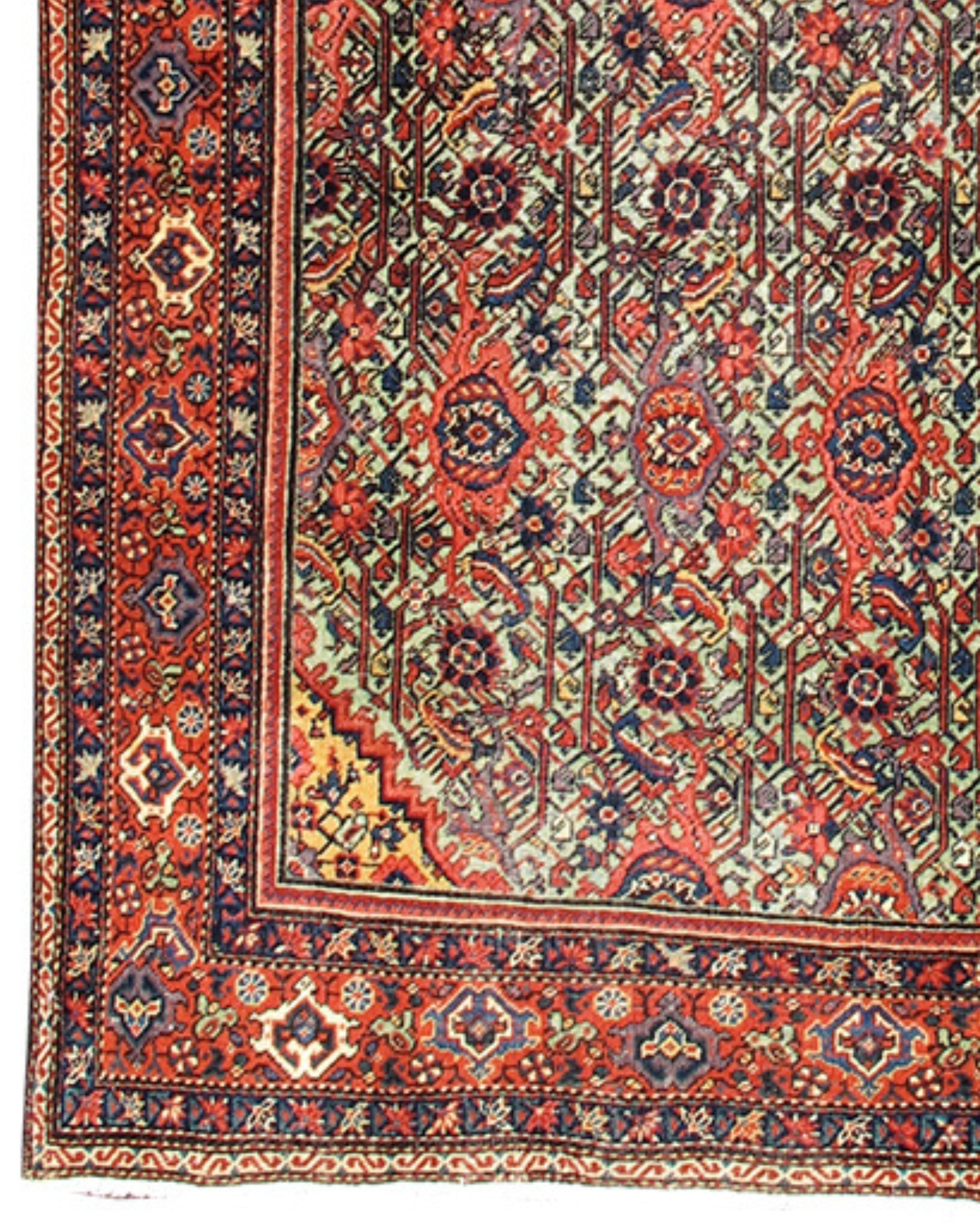 Hand-Knotted Fereghan Rug, 19th Century For Sale
