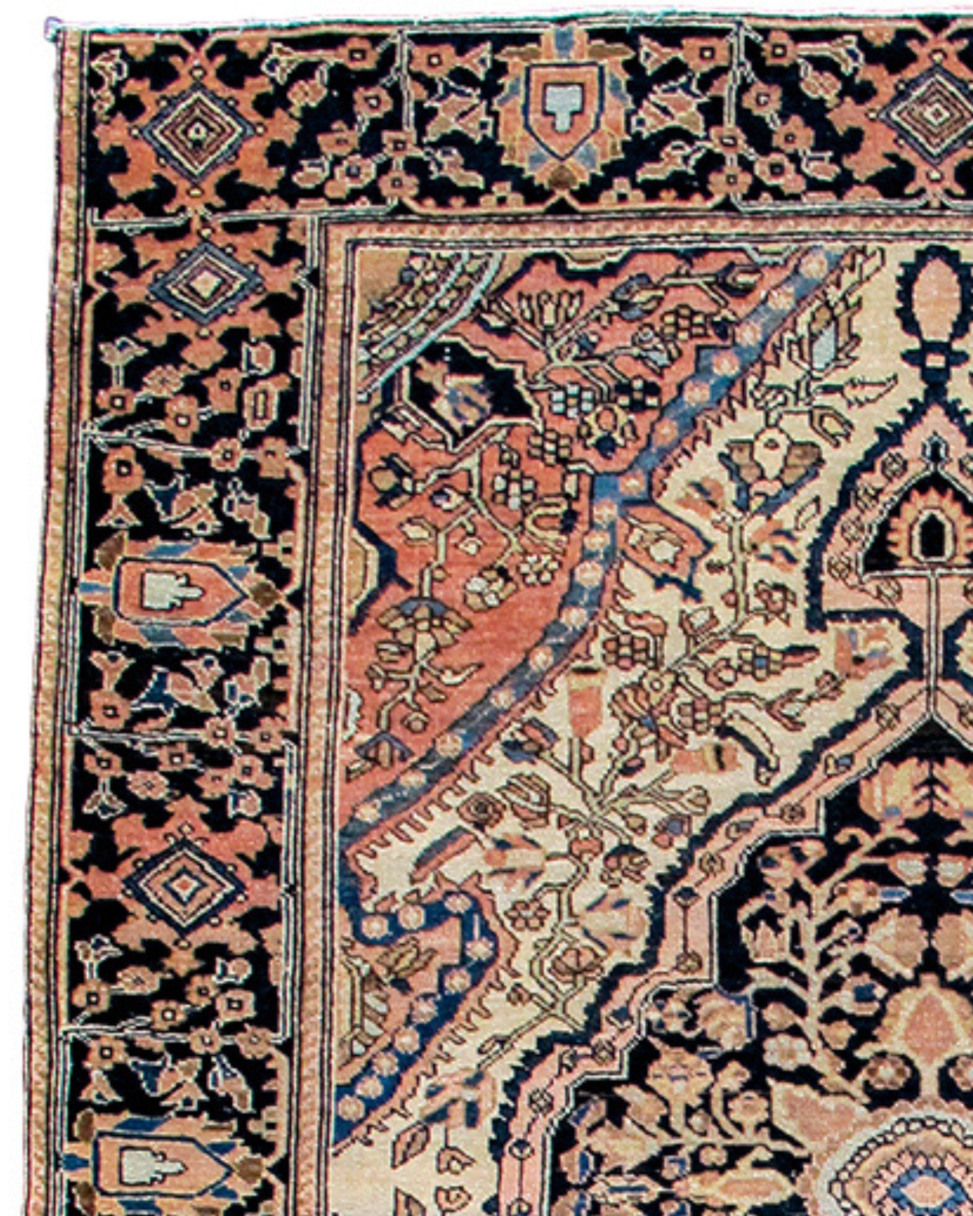 Persian Fereghan Sarouk Rug, c. 1900 For Sale