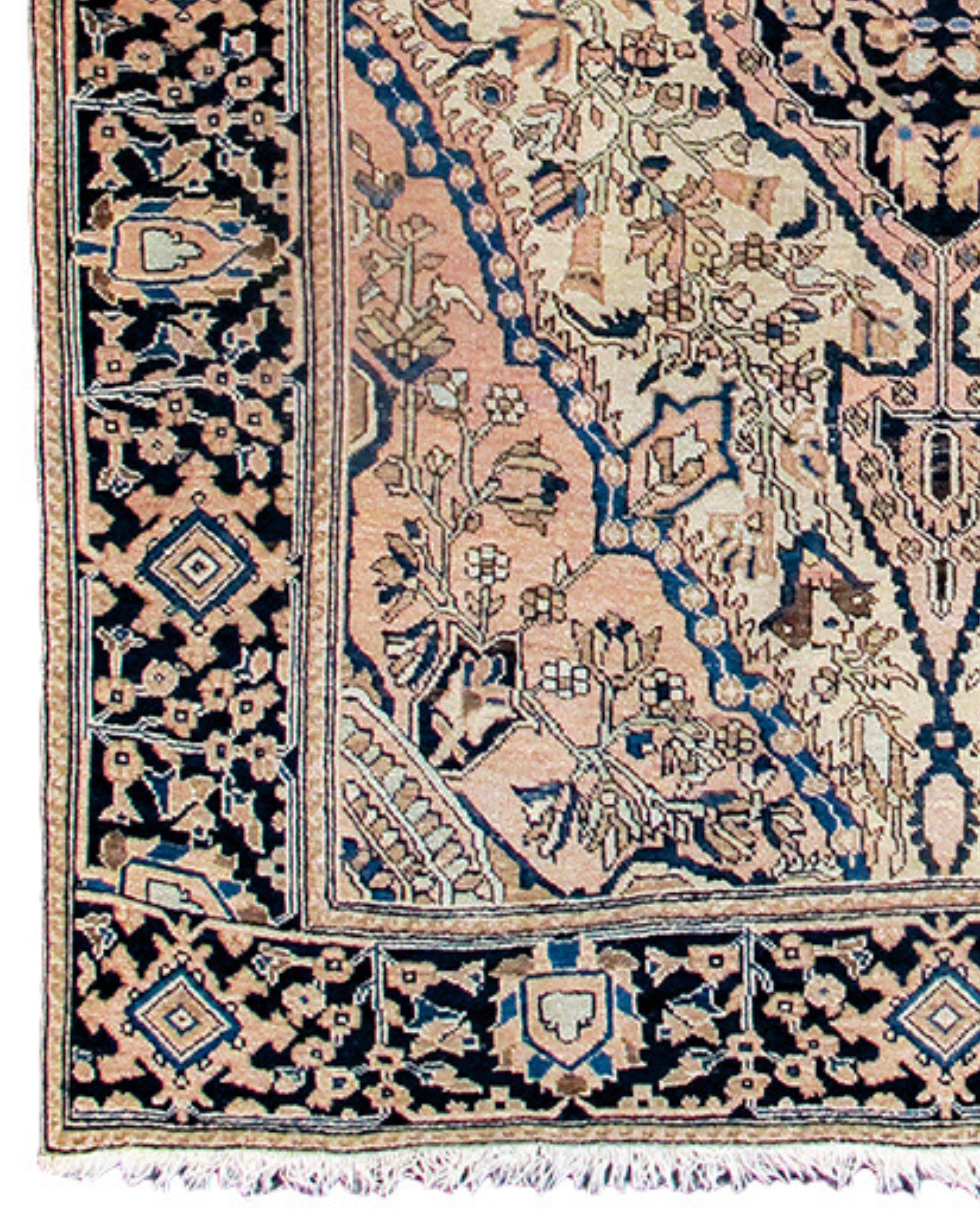 Hand-Knotted Fereghan Sarouk Rug, c. 1900 For Sale