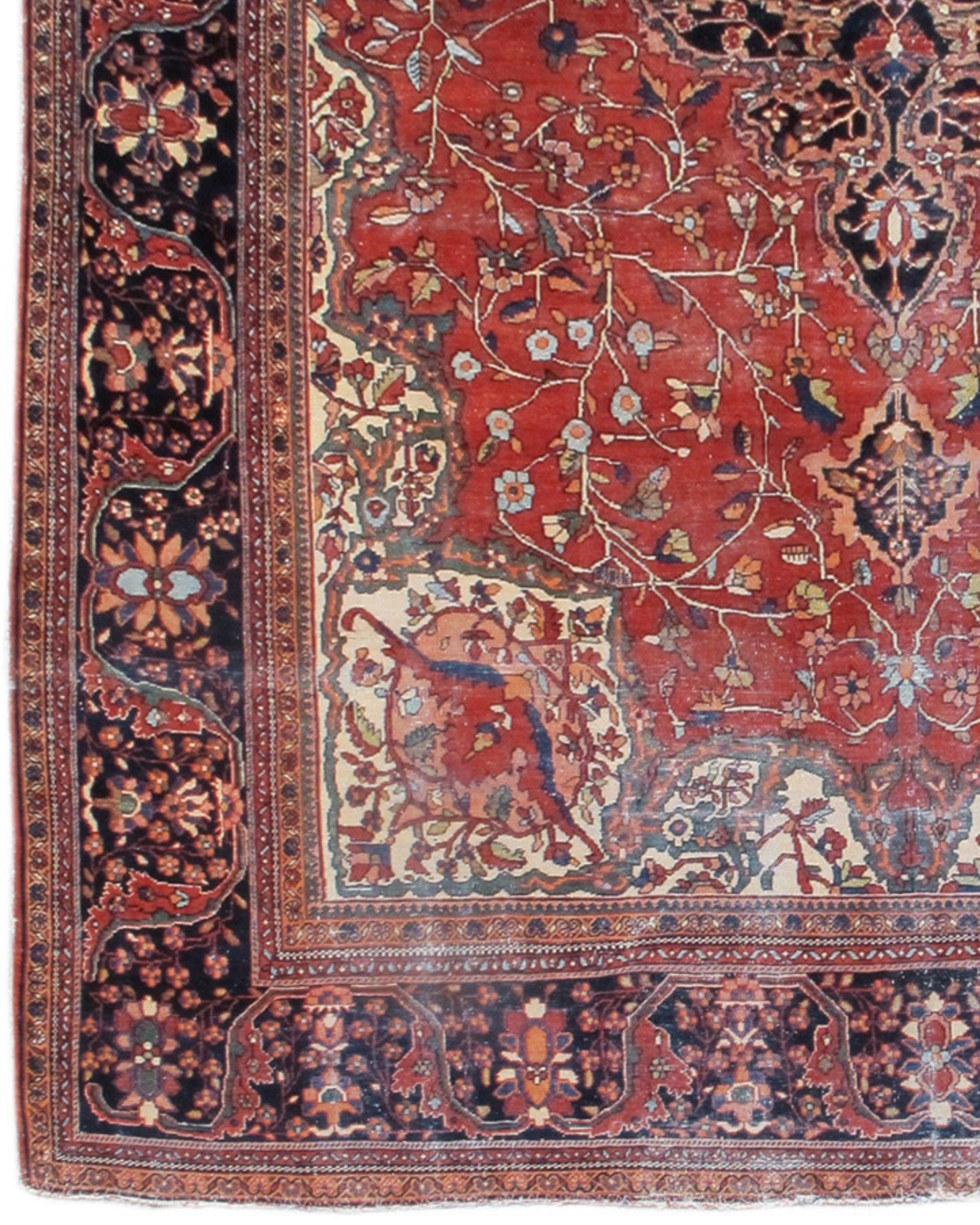 Hand-Knotted Fereghan Sarouk Rug, c. 1900 For Sale