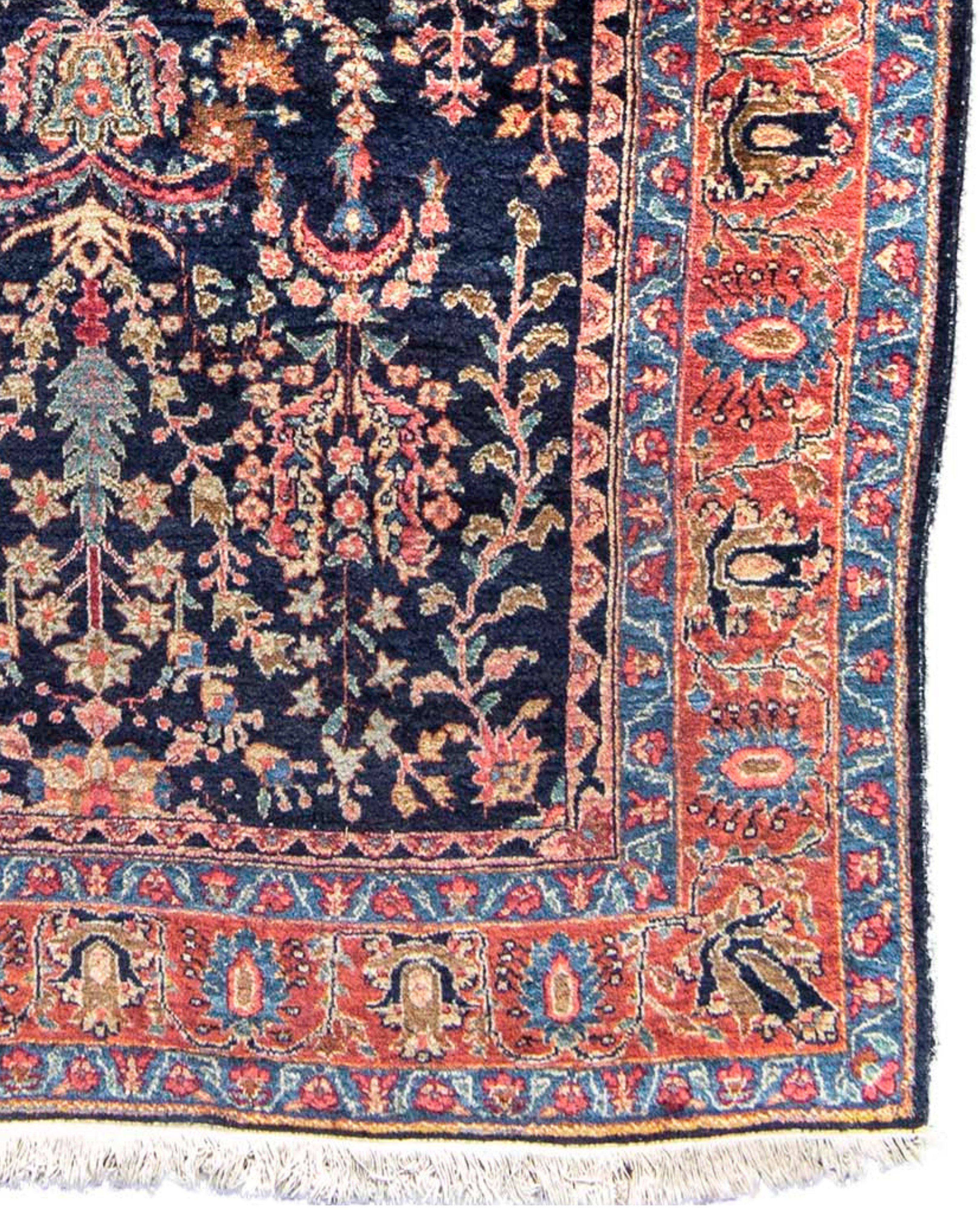 19th Century Antique Persian Fereghan Sarouk Rug, c. 1900 For Sale