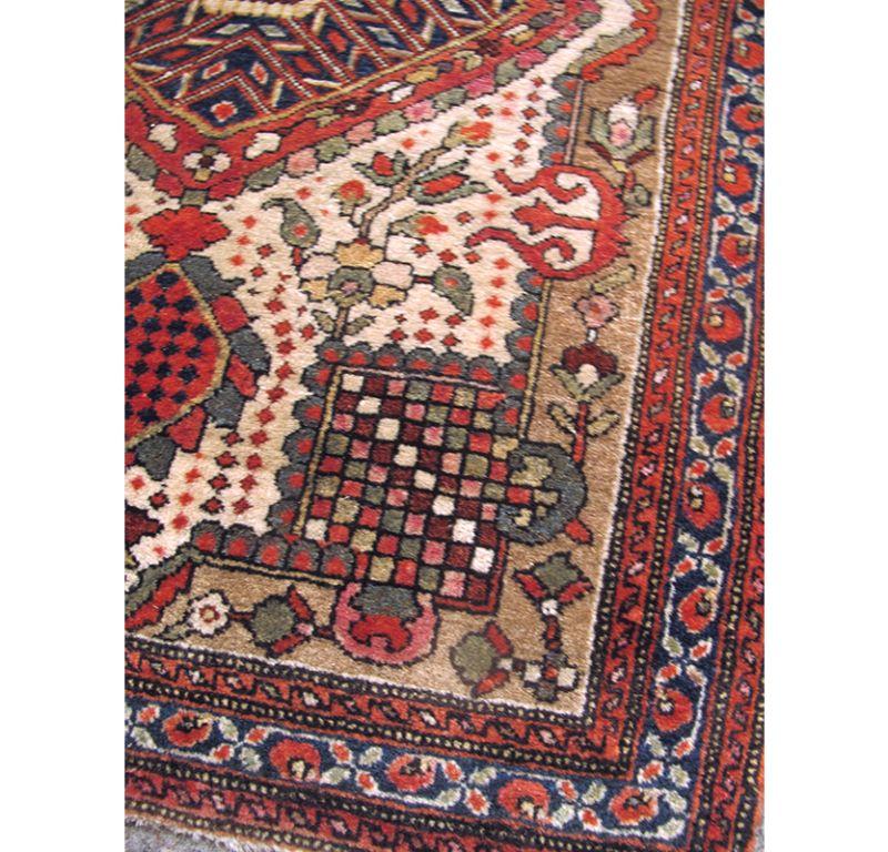 Small Fereghan Sarouk Rug, Late 19th Century

This fine little Fereghan rug was woven as a ‘balisht,’ or pillow cover, in central Persia. The medallion format is borrowed from larger pieces, but seems particularly suited for this small, jewel-like